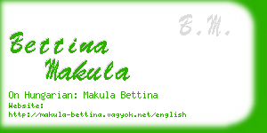 bettina makula business card